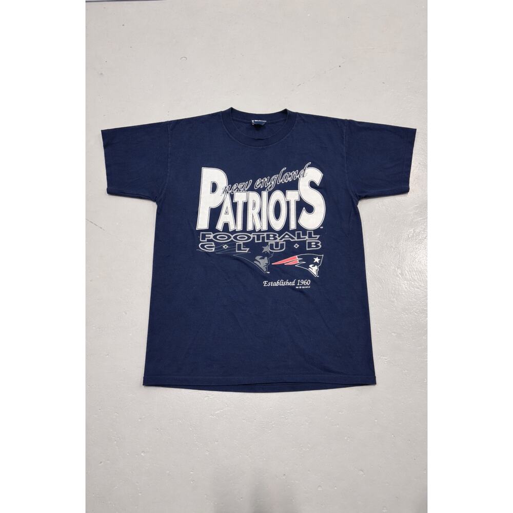 Vintage 90s New England Patriots Single Stitch NFL Logo T Shirt Large‎